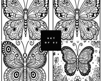 Pages Coloring 03 Butterfly Fantasy Coloring Pages Kids, Fantasy Coloring Sheets, Coloring Book for Adults, Teens and Kids