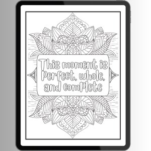Anxiety Relief Coloring Pages for Adults | Printable Mindfulness & Anti Stress Therapy | Mental Health Self-care Coloring Pages
