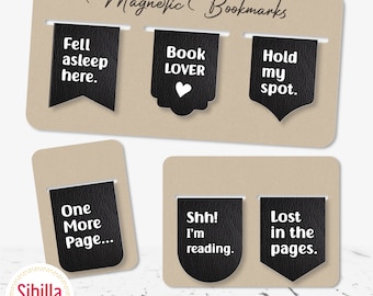 Magnetisk bokmärke SVG-klippfil, DIY-planerare bokmärke konstläder SVG-mall, bokälskare presentidé, Page Keeper Cricut silhuett svg