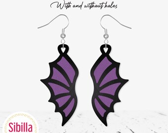 Halloween Earrings SVG, Spider Web Faux Leather Earring SVG, Spooky Jewelry SVG Template, Halloween Cut File For Glowforge Cricut Laser cut
