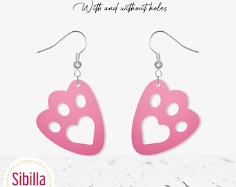 Easter Bunny Feet Earring SVG cut file, Cute Faux Leather Earrings svg template, Funny cut file for Cricut Silhouette Glowforge Laser cut