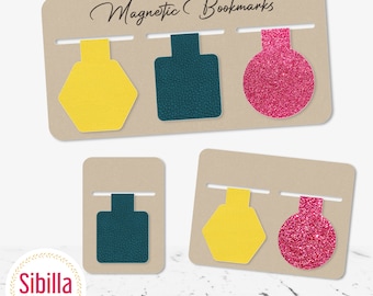 Magnetisk bokmärke SVG-klippfil, DIY-planerare bokmärke konstläder SVG-mall, bokälskare presentidé, Page Keeper Cricut silhuett svg