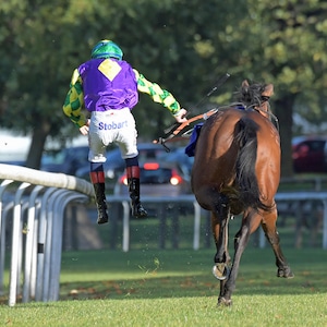 Jockey unseated