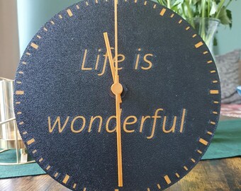 Horloge murale noire 230 mm