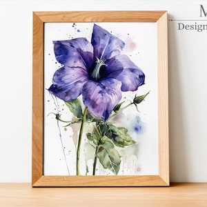 Kitchen Decor | Watercolor flowers | Botanical Farmhouse Decor | Vintage flower art |  Digital download | Printable wall art