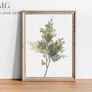 Christmas Art Decor | Botanical Winter Branch Art Print | Country Holiday Wall Decor | Digital Download PRINTABLE