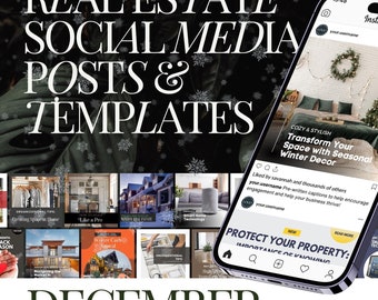 December Social Media Graphics & Captions | Boost your Digital Presence with Effective, Ready-to-Post Marketing Assets for Engagement