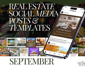 September Social Media Graphics & Captions | Boost your Digital Presence with Effective, Ready-to-Post Marketing Assets for Engagement