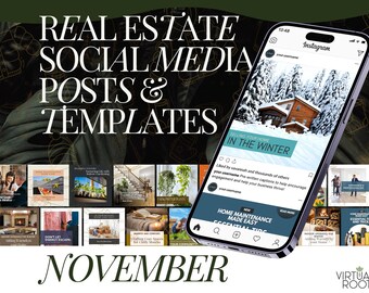 November Social Media Graphics & Captions | Boost your Digital Presence with Effective, Ready-to-Post Marketing Assets for Engagement