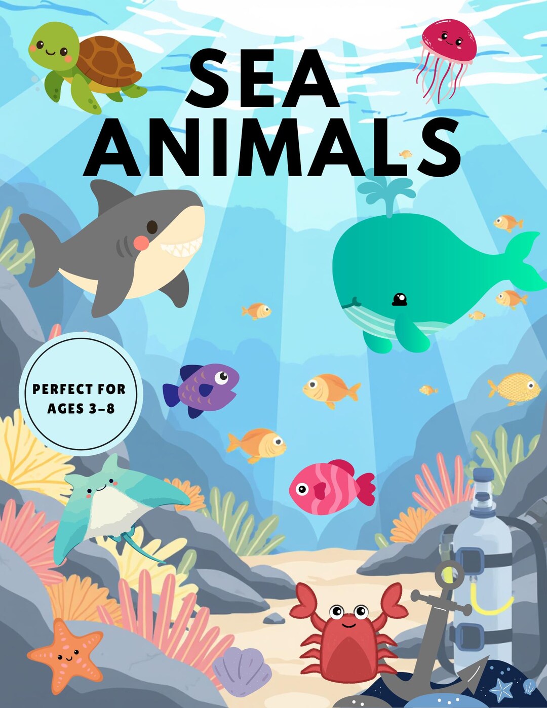 Sea Animals Coloring Book | Ocean Creatures Printable Activity (PDF ...