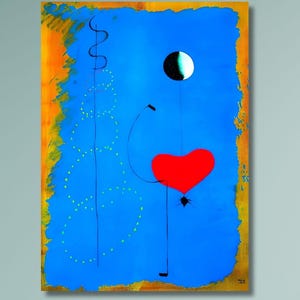 Joan Miro: Ballerina II 1925 Canvas/Surrealist Abstract Art/Colorful Avant Garde Painting/Modernist Masterpiece/Unique Wall Decor Gift/30