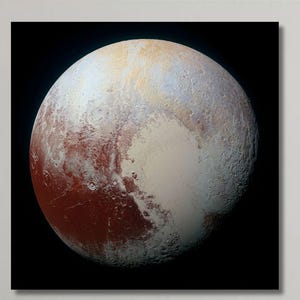 Planet Pluto högupplöst canvas/Rymdastronomi väggkonst/Färgglad solsystemtryck/Stor modern universumposter/Nasa heminredning/44