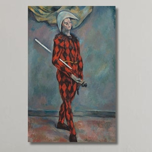 Paul Cézanne: Harlequin-(Arlequin) 1888-1890 Canvas Wall Art/Vintage Painting/Wrapped or Framed Giclee Wall Art/Reproduction Painting Gift 3