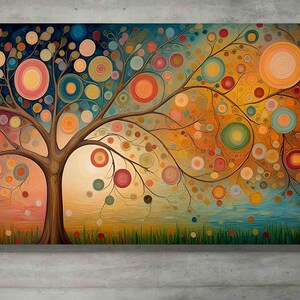 Modern Tree of Life Canvas Wall Art/Gustav Klimt Poster/Extra Large Artwork/Modern Art Print/Home Wall Decor/Wrapped or Framed Wall Art/29