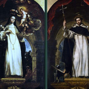 Set of 2 Claudio Coello: Saint Rose of Lima and Saint Dominic de Guzman Canvas Wall Art/St Dominic Print/Renaissance Art/Catholic Poster/3