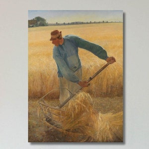 Laurits Andersen Ring: No Outono (1885) Arte de parede em tela/Pintura de fazendeiro/Decoração de parede embrulhada ou emoldurada Presente/Impressão de alta qualidade/Pôster de colheita/7