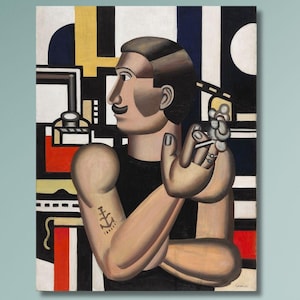 Fernand Leger: The Mechanic (1920) Canvas Art/Cubist Print Art/Home Wall Decor/Cubism Poster/Abstract Painting/Artwork for Walls Gifts/3
