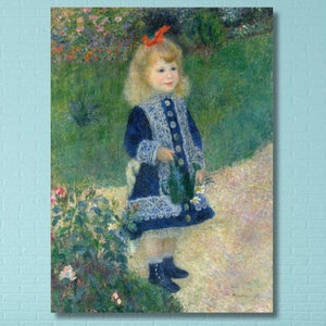 Pierre-Auguste Renoir: Ein Mädchen mit Gießkanne (1876) Leinwand / gerahmt oder gerollt Giclee Wandkunst / Renoir Gemälde / Impressionismus Druck Geschenk 5