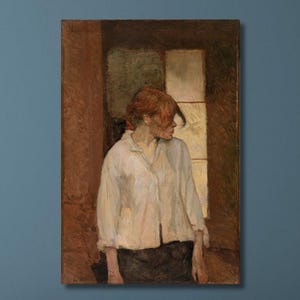 Henri de Toulouse Lautrec: Rosa La Rouge Canvas/A Montrouge Paris Cabaret Painting/Bohemian Portrait Artwork/Vintage Fine Art Print Poster/1