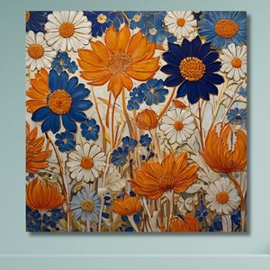 Inspired Landscape Gustav Klimt Canvas Wall Art, Flowers Exhibition Poster, Gustav Klimt Painting, Village Night, Gold Modern Artwork Gift