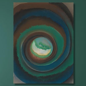 Georgia O&#39;Keeffe: Blue Lake (1922) Canvas Wall Art/Georgia O&#39;Keeffe Art Prints/Georgia O&#39;keeffe Posters/Blue Artwork/Exhibition Painting/4