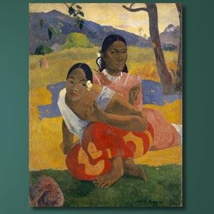Paul Gauguin: wanneer ga je met me trouwen? (Nafea Faa Ipoipo) (1892) canvas muurkunst/vintage schilderij/verpakte of ingelijste gicleekunst/vintage kunst