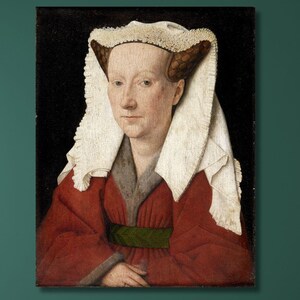 Jan van Eyck: Portrait of Margaret van Eyck (1439) Canvas Art/Portrait Painting/Exhibition Wall Decor/Artwork Print/Reproduction Poster/9