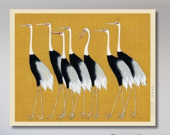Stork Canvas Wall Art/Minimalist Stork Illustration/Stork Art Print/Animal Canvas/Animal Painting/Illustration Print/Home Decor Gift Poster
