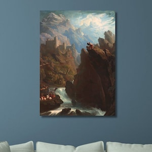 John Martin: The Bard (1817) Canvas Wall Art/John Martin Painting/Illustration Art Gifts/Artwork Poster/High Quality Print/Classic Art/12