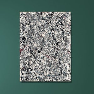 Pollock Leinwand Wandkunst Extra Große Leinwand Wandkunst Jackson Abstrakte Wand Kunst Haus und Wohnzimmer Dekor Jackson Pollock Convergence / 8