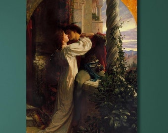 Frank Dicksee: Romeo and Juliet (1884) Canvas, Pre Raphaelite Art, Artwork Painting, Reproduction Wall Art, Wrapped or Framed Giclee Art 2