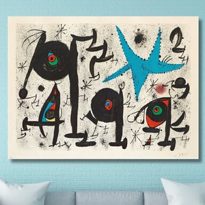 Joan Miró: Untitled, In Memory of Joan Prats Canvas Wall Art,  Mutual Art, Artwork, Surrealism Art, Home Decor Gift, High Quality Print (16)
