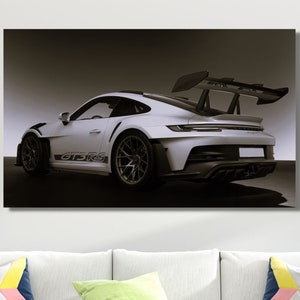 Porsche 911 Poster Porsche GT3 B/W Canvas Poster Porsche 911 Canvas Car Wall arts Home Wall Decor Porsche Printed Canvas Car Canvas decor/24