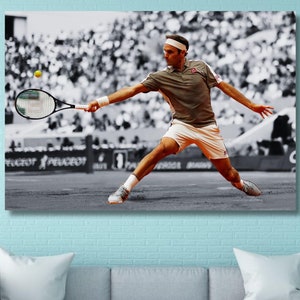 Roger Federer Poster Federer Print Roger Federer Wall Art Canvas Fan Gift Tennis Tennis Wall Art Roger Federer Quote Poster Man Cave Gift/34