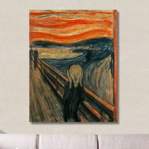 The Scream Canvas Wall Art Edvard Munch/High Quality Poster/Edvard Munch Painting/Artwork Printable/Munch Print Art/Printable Art Gift/11