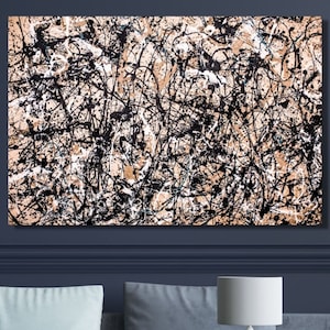 Pollock Canvas Wall Art Extra Large Canvas Wall Art Jackson Abstract Wall Art Home and Living Room Decor Jackson Pollock Convergence/2