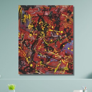 Pollock Canvas Wall Art Extra Large Canvas Wall Art Pollock Style Painting Home and Living Room Decor Jackson Pollock Canvas Print Gift/7