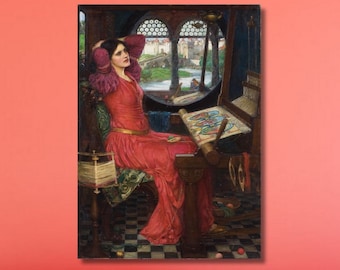 I'm Half Tired of Shadows, said the Lady of Shalott John William Waterhouse Canvas Art Print, Artwork Painting, Home Wall Decor Gift (6)