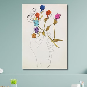 Andy Warhol Canvas Wall Art Andy Warhol Poster Andy Warhol Fleurs Print Andy Warhol Wildflower Canvas Andy Warhol Flowers Andy Warhol Gift/1