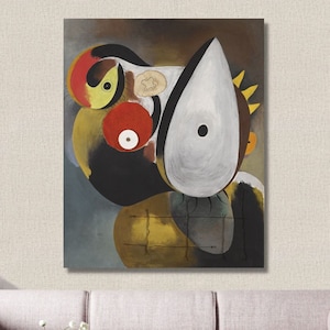 Joan Miro Ferra Canvas Art/Human Head 1931/Painting Oil/Joan Miro Poster/Exhibition Poster/Joan Miro Print/Surrealism Art/Home Decor Gift/84