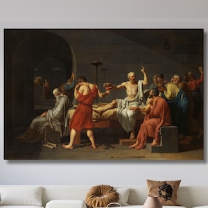 Jacques Louis David: The Death of Socrates Canvas Art/Painting/Classic Art/Famous Artwork/High Quality Print/Reproduction Art/Fine Art (2)