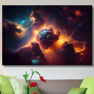 Orion Nebula Canvas Wall Art/Space Print Kids Room/Astronomy Gift/Celestial Artwork/NASA Painting/Galaxy Poster/Cosmic Prints/Space Decor/40