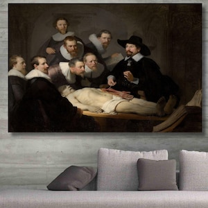 Rembrandt van Rijn: The Anatomy Lesson of Dr Nicolaes Tulp (1632) Canvas Wall Art/Museum Artifacts Gift/Home Wall Decor/Famous Artwork 3