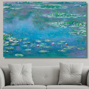 3er Set Claude Monet Leinwand Wandkunst, Monet Malerei, Kunstwerk Malerei, Monet Poster, Hochwertiger Druck, Neues Zuhause Geschenk, Reproduktion
