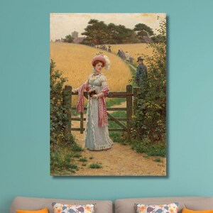 Edmund Blair Leighton: Sunday Morning Canvas Wall Art, Fine Art Poster, Vintage Wall Art, Home Wall Decor, Artwork Painting, Art Print Gift
