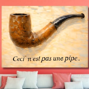 Ceci N’est Pas Une Pipe/Rene Magritte A Traição das Imagens Tela/Impressão Moderna Pintura/Decoração de Parede para Casa Presente/Artes Modernas/Obras de Arte Famosas