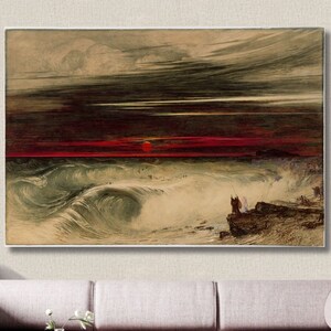 The Fall of Pharaoh&#39;s Army John Martin Canvas Wall Art/ Classic Painting/Classical Print/Reproduction Large Wall Decor/Classic Poster Gift/4