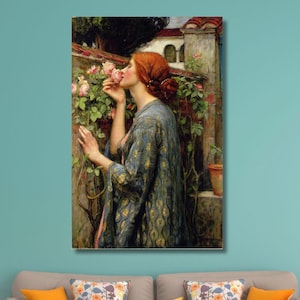 The Soul of the Rose (1903) John William Waterhouse Canvas Art, Waterhouse Print, Artwork Painting, Reproduction, Home Wall Decor Gift (5)