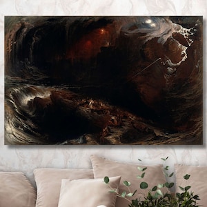 The Deluge John Martin Canvas Wall Art/ Classic Art Painting/Classical Print/Classic Art Poster/Reproduction Large Wall Decor/Printable/Gift