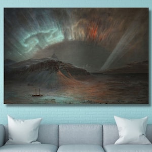Frederic Edwin Church: Aurora Borealis Canvas Wall Art, Reproduction, Fine Art Print, Artwork Poster, High Quality Print, Home Decor Gift 5